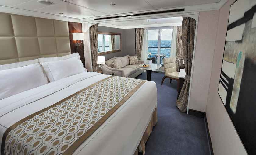 Deluxe veranda Suite Luxe schip Seven Seas Voyager