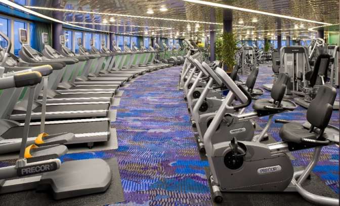 Fitnesscenter van cruiseschip Eurodam 