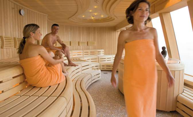 Sauna op een cruiseschip van AIDA