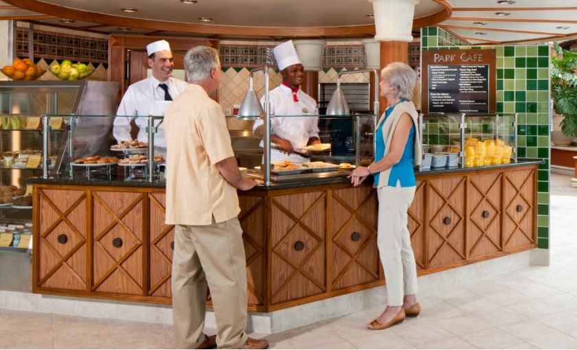 Het park cafe op de Jewel of the Seas