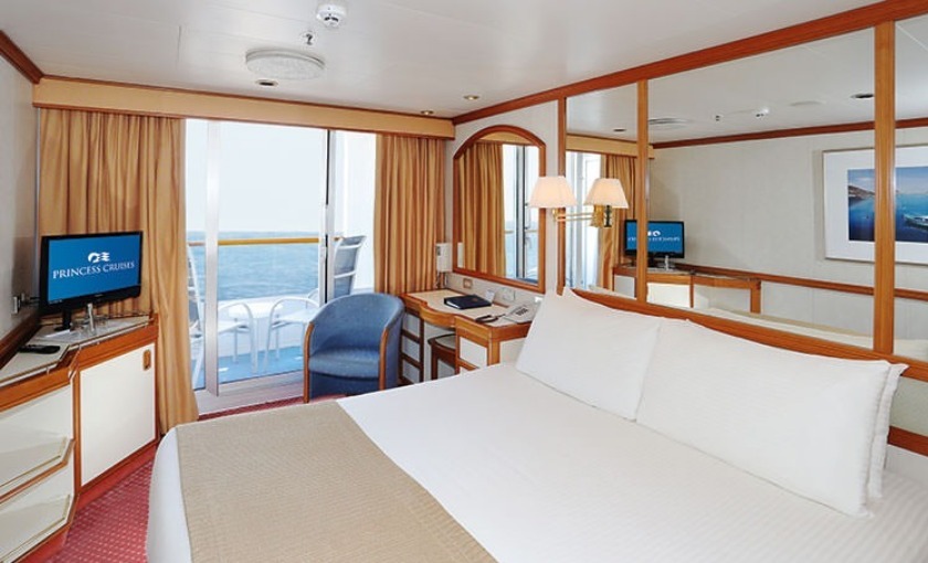 Een balkonhut op de Sea Princess van Princess Cruises
