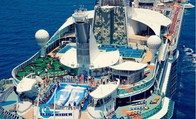 Sport deck op de Oasis of the Seas