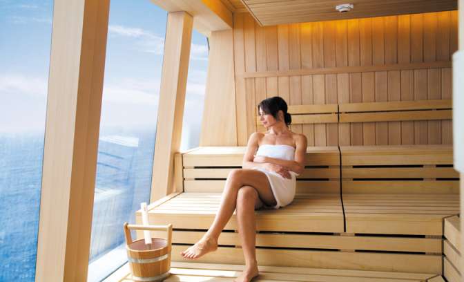 Een sauna op de Norwegian Epic van NCL