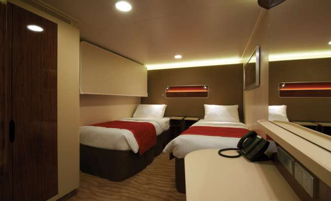 Een binnenhut op de Norwegian Getaway van NCL