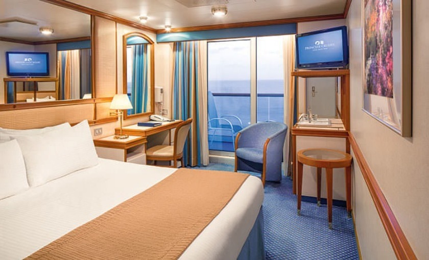 Een balkonhut op de Crown Princess van Princess Cruises