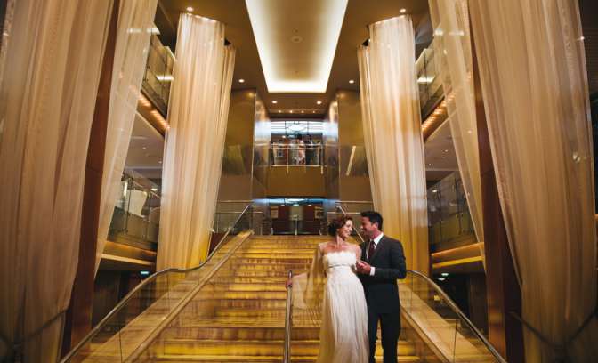 Grand foyer op het cruiseschip Celebrity Constellation