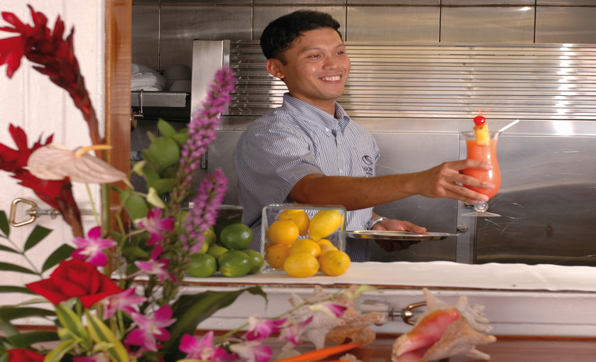 Een smoothie bar op de Seadream II Van SeaDream Yacht Club