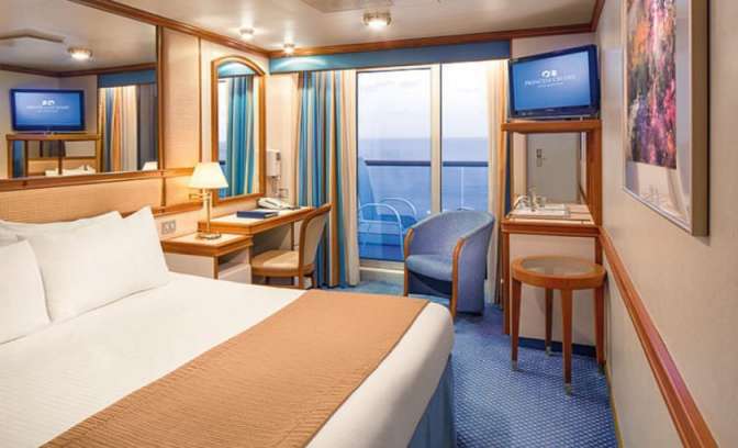 Een balkonhut op de Pacific Princess van Princess Cruises
