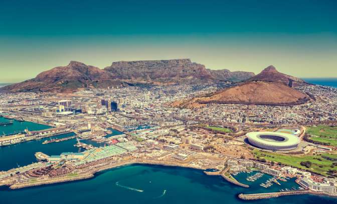 Kaapstad in Zuid-Afrika