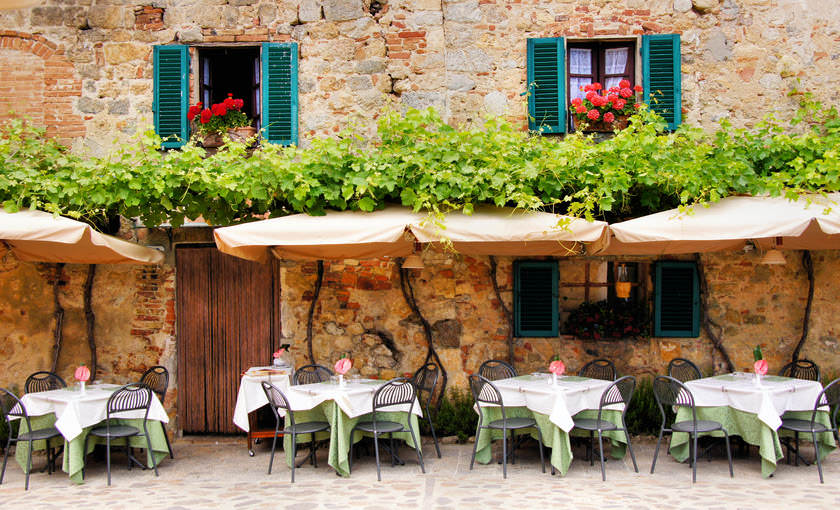 Een restaurantje in de Toscane