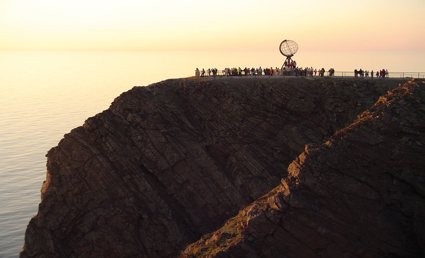 De Noordkaap met mensen